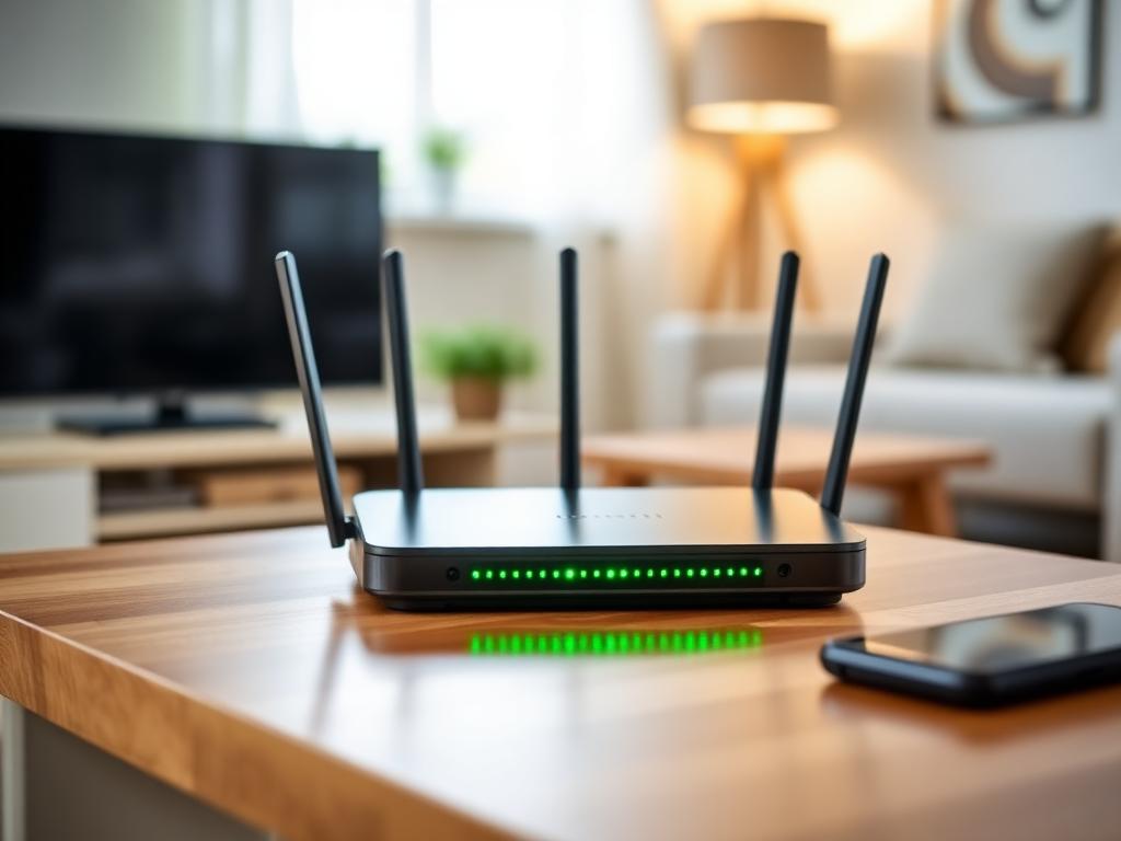 Roteador Wi-Fi 6 instalado em casa